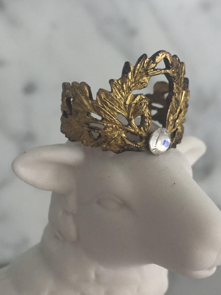 Mini Gold Metal Crown, 2in x 3in