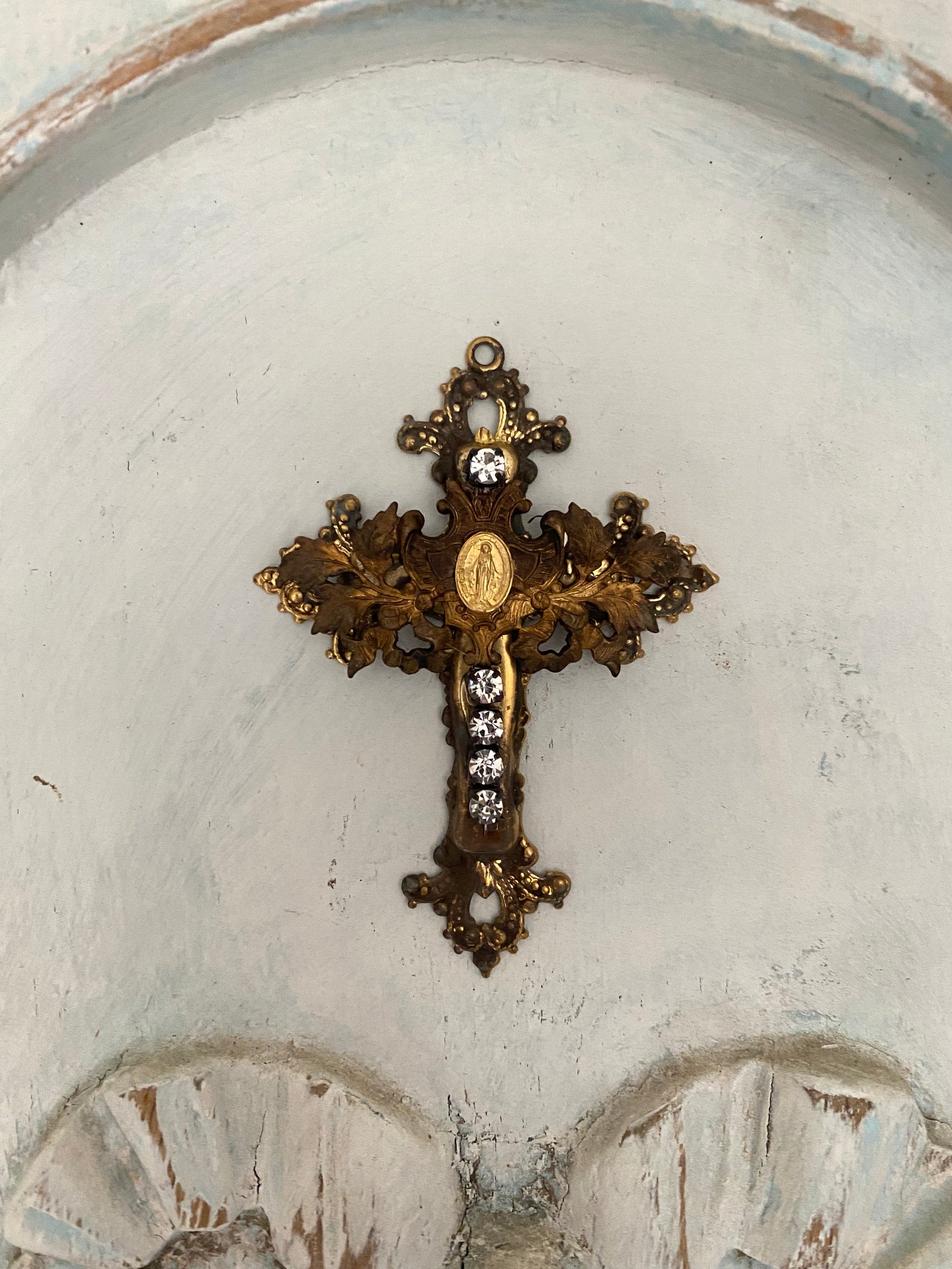 scrap metal crucifix